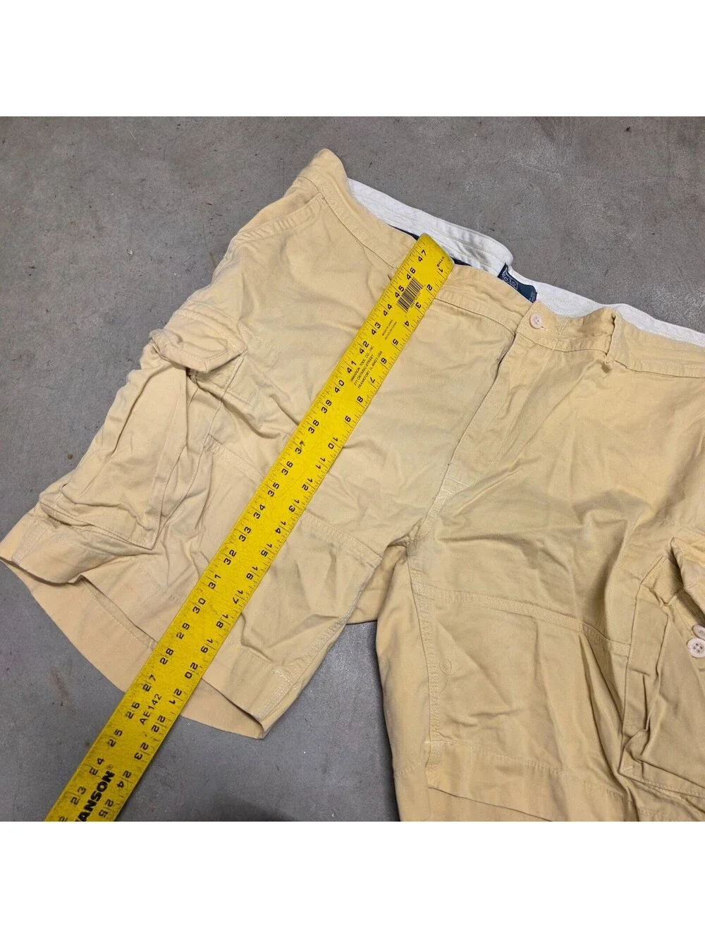 Polo Ralph Lauren Men's Classic Fit Beige Cargo Canvas Shorts Cotton Zip 48B